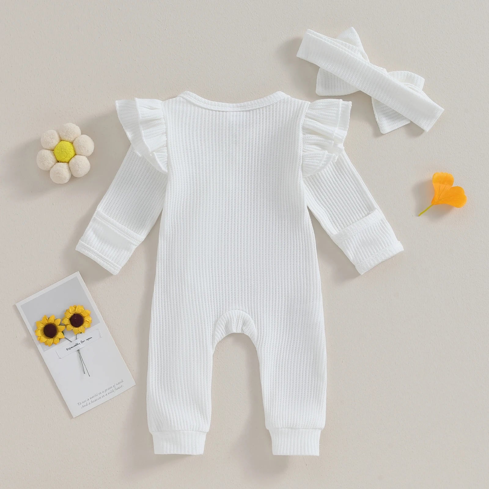 Snowberry Ruffle Bow Romper