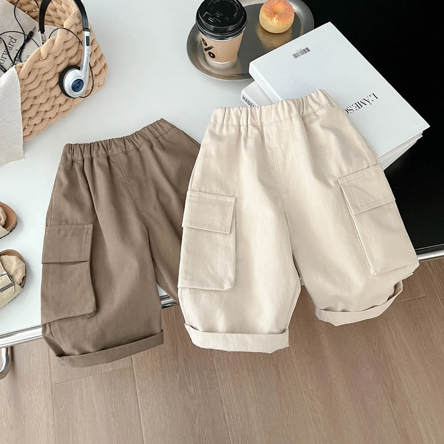 Loose Cargo Pocket Pants in Brown side view
