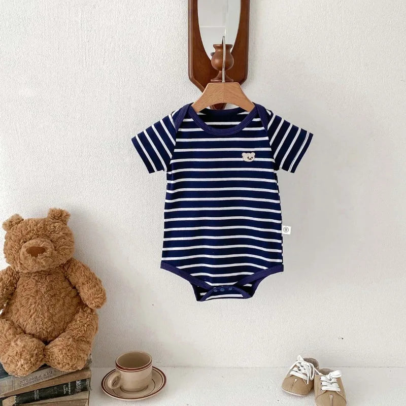 Striped Bear Romper