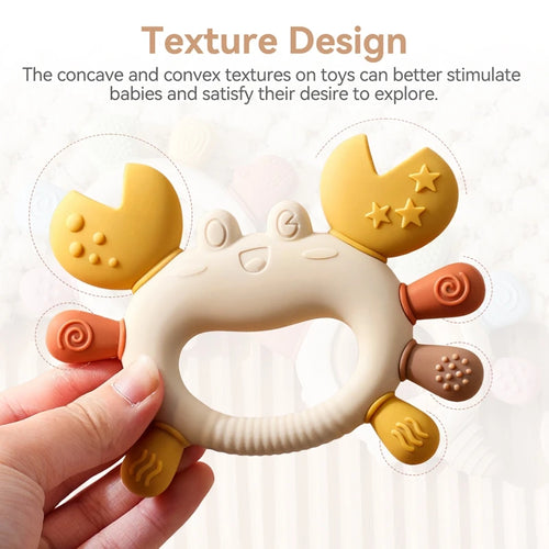 Crab-Shaped Silicone Baby Teether, product view 2