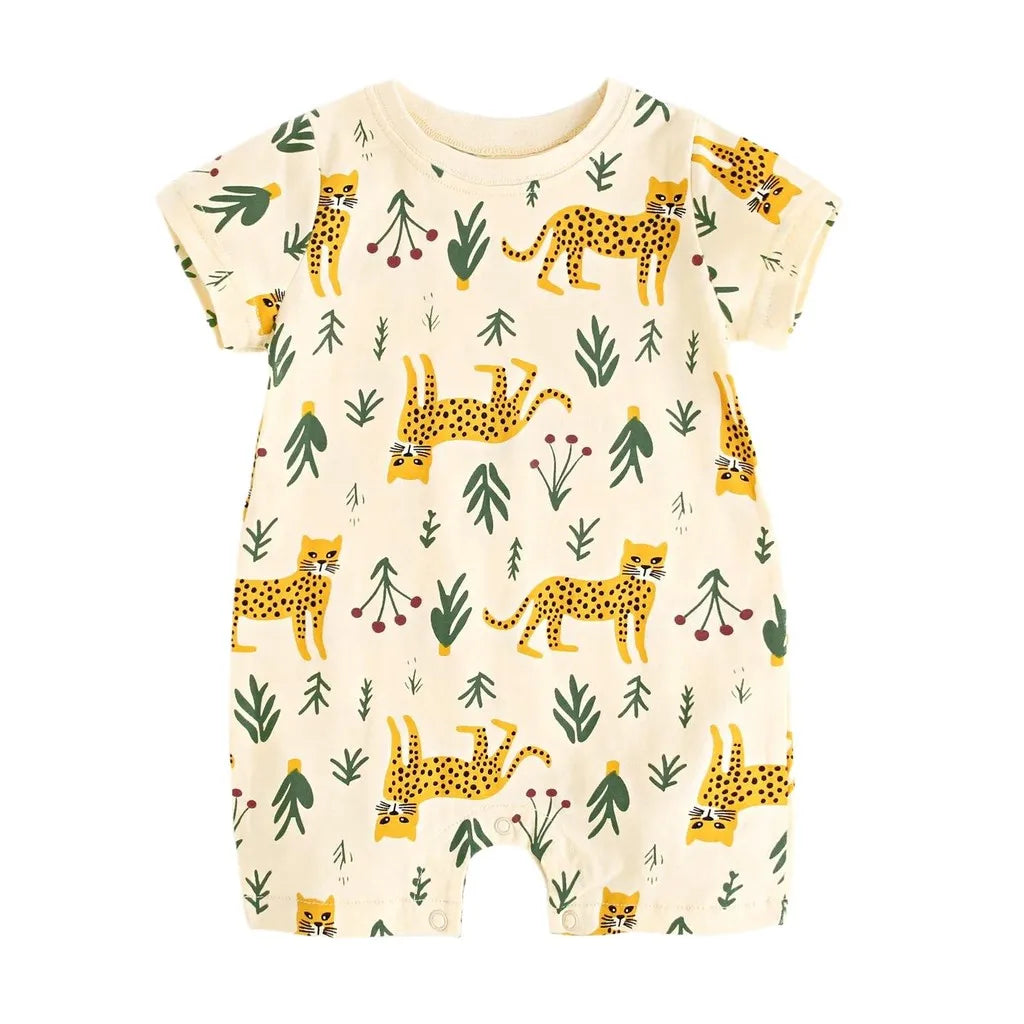 Lions Wild Life Print Romper