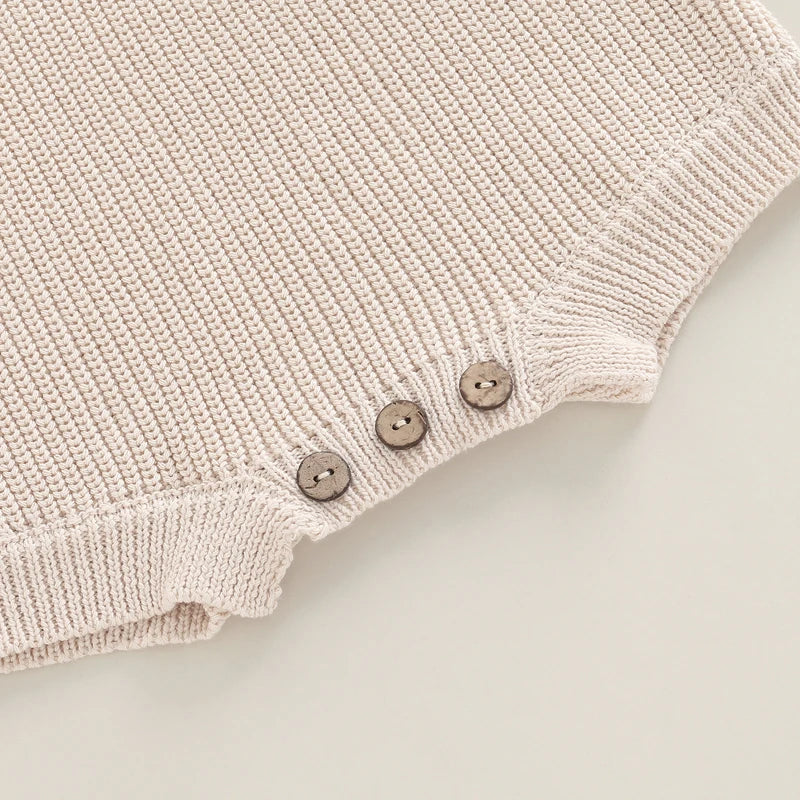 Knitted Long Sleeve Baby Romper, product view 5