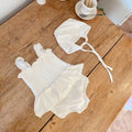 Soft Nylon Baby Swimwear Set with Sun Protection Hat