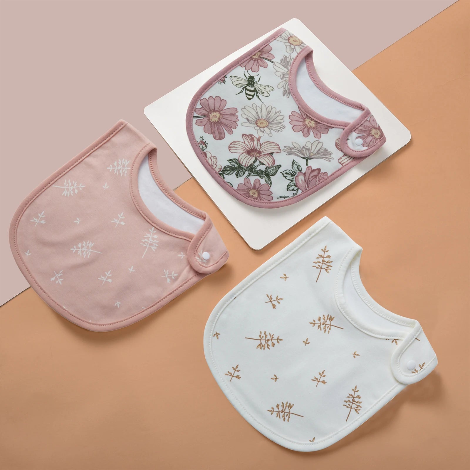 Everyday Cotton Bib Set – 3 Pack - Bloom
