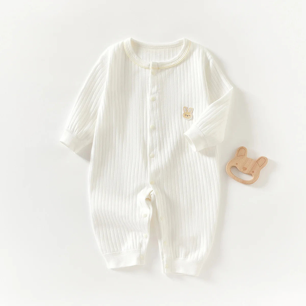 Cute Rabbit Knit Romper folded neatly