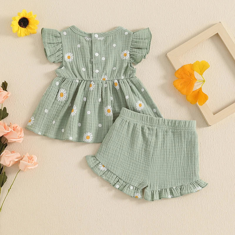Marguerite Ruffle Top & Shorts Set – detail 3