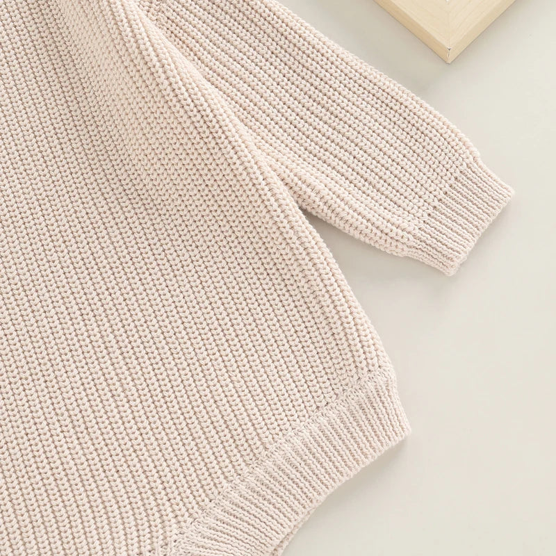 Knitted Long Sleeve Baby Romper, product view 4