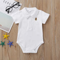Solid Polo Romper side view