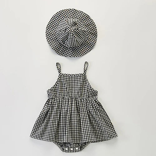 The Margot Dress & Hat Set - Black, product view