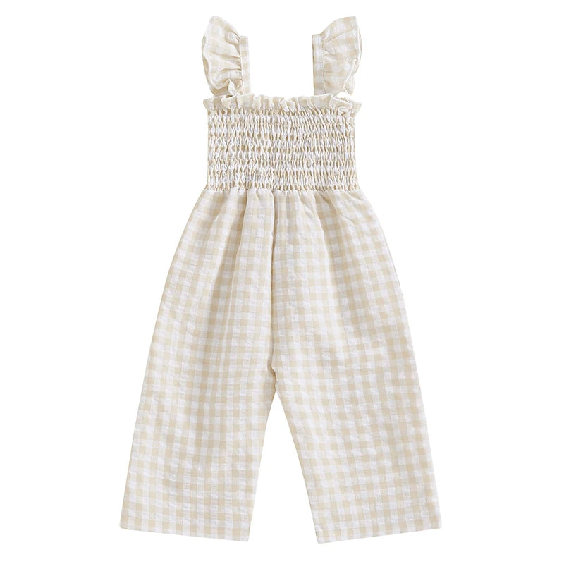 Vichy Ruffle Gingham Jumpsuit – detail 7