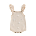 Floral Embroidered Ruffle Romper for Baby Girls