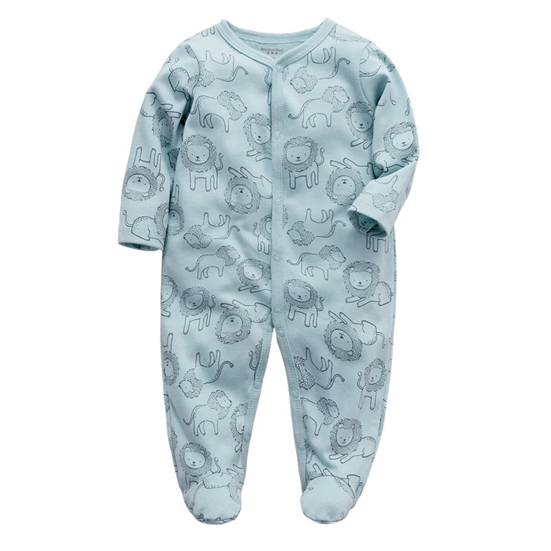 Solid White Footed Romper, product view 5