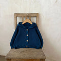 Hooded Pom Pom Knit Cardigan Cozy Cotton Baby Sweater Unisex Autumn Winter Cable Knitwear