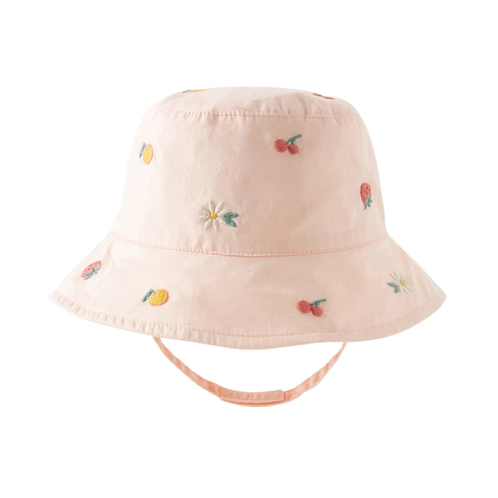 Pink Floral Fisherman Hat for Baby Girls