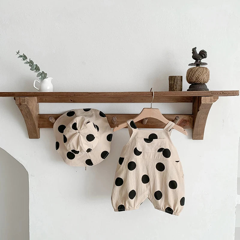 Polka Dot Baby Overalls