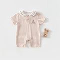 Striped Sailor Collar Romper