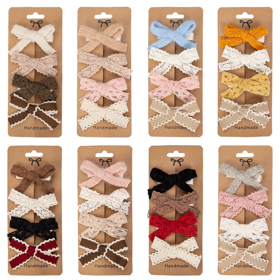 Lace Trim Hair Bow Set, product view 6