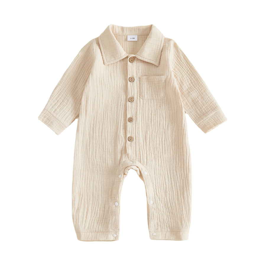 Matin Muslin Long-Sleeve Romper – detail 8