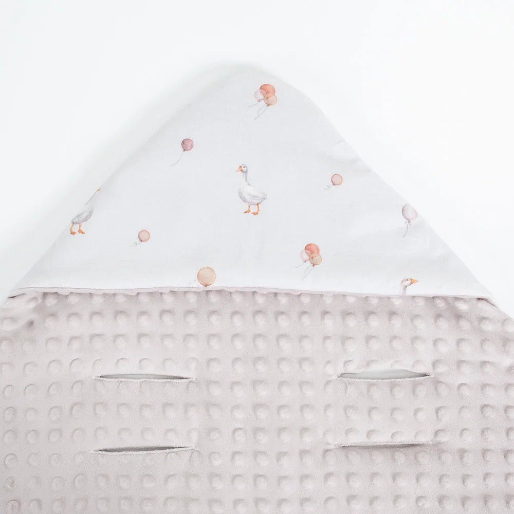 Windproof Hooded Baby Blanket in Goose Color