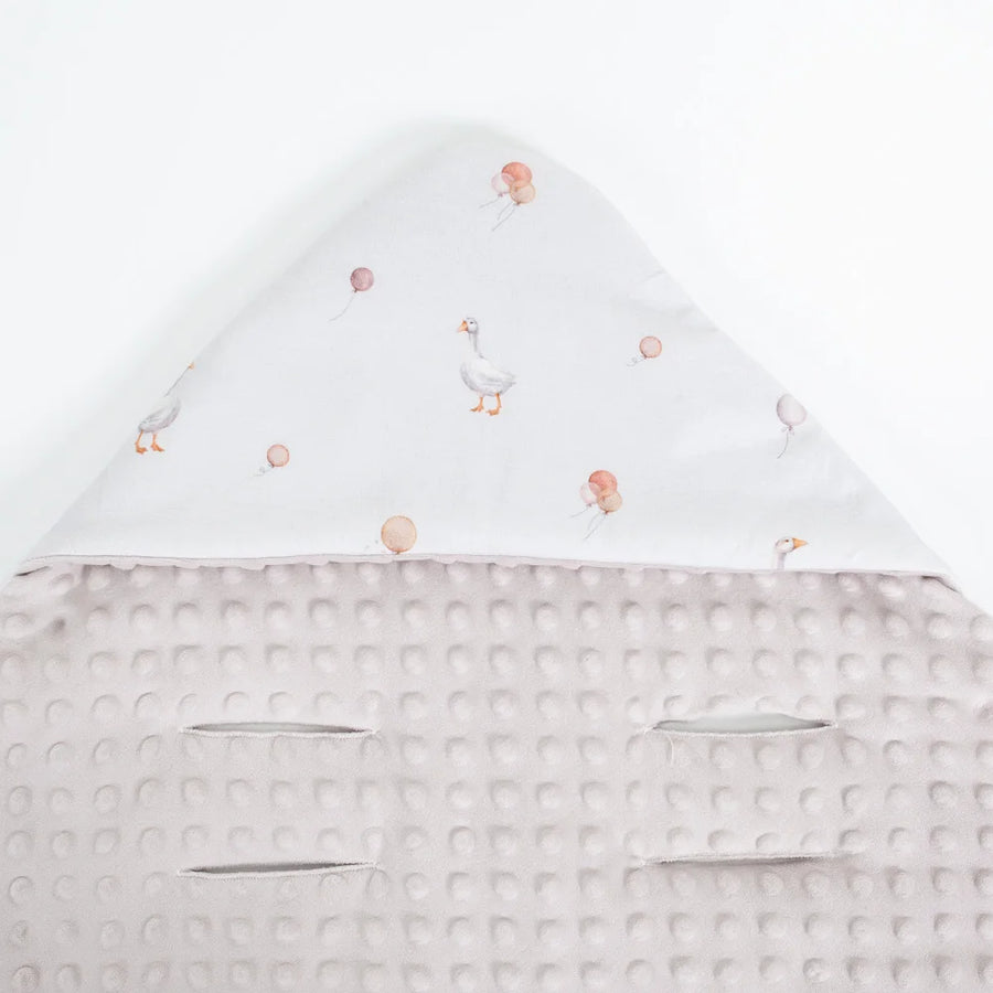 Windproof Hooded Baby Blanket in Goose Color