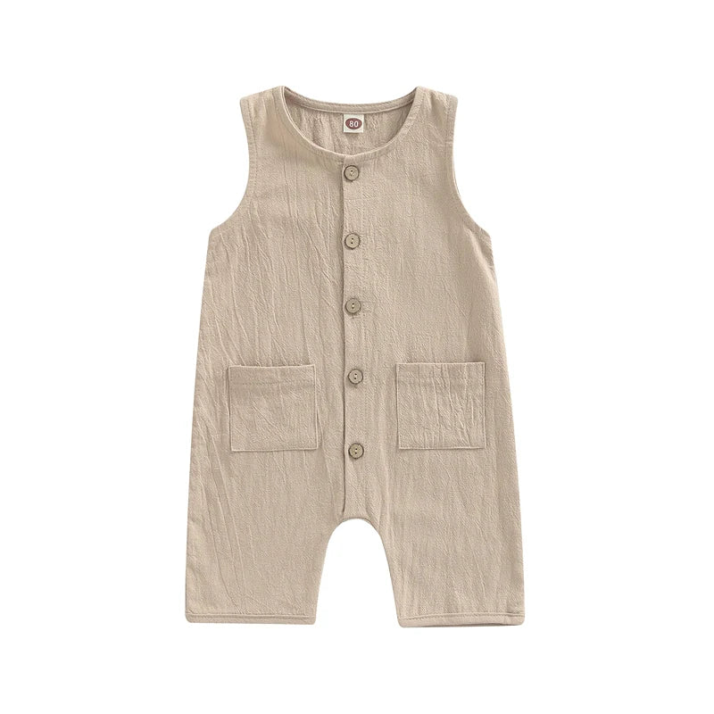 Sleeveless Stripe Baby Romper