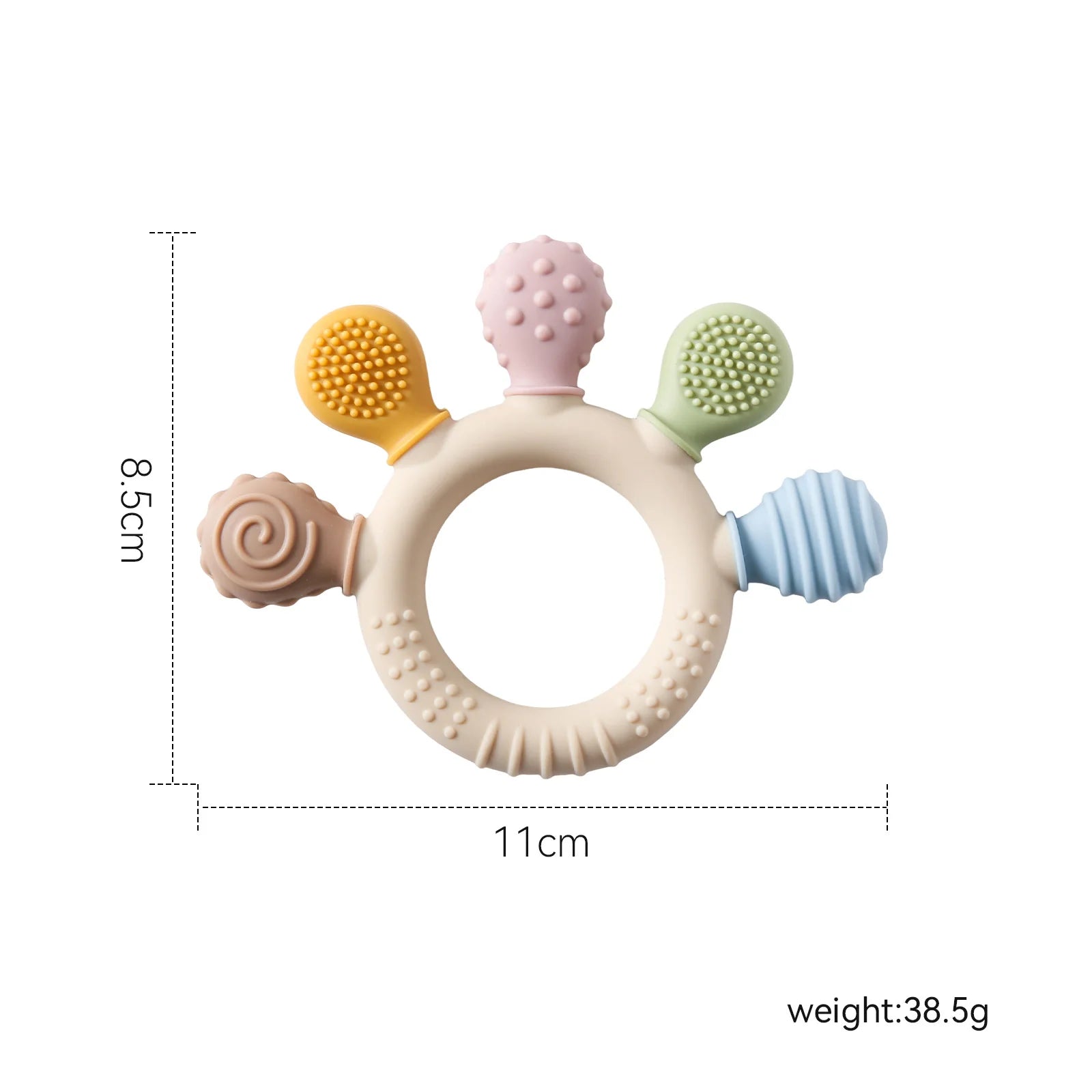 Crab-Shaped Silicone Baby Teether, product view 7