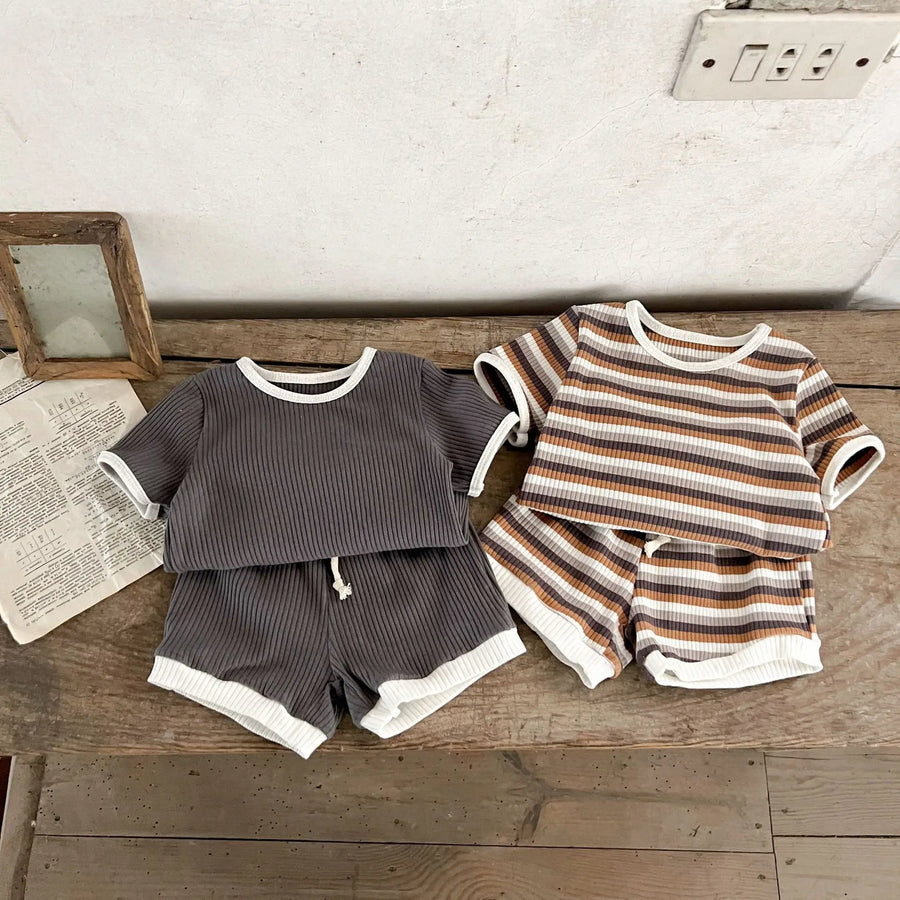 Striped Cotton Baby Pants Set, product view 2