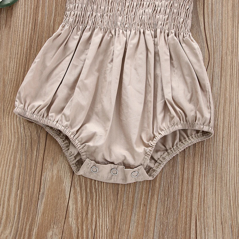 Multiple color options of baby girl romper with headband