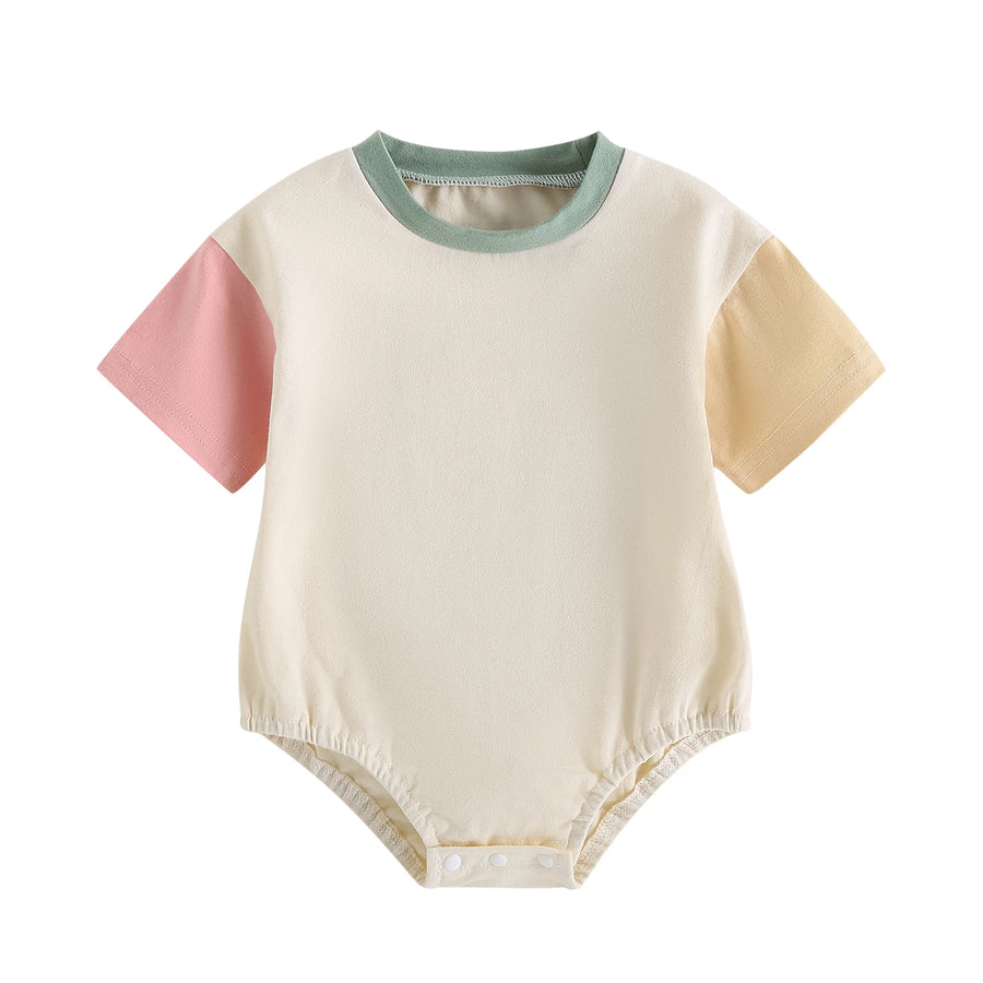 Contrast Color Romper for Babies