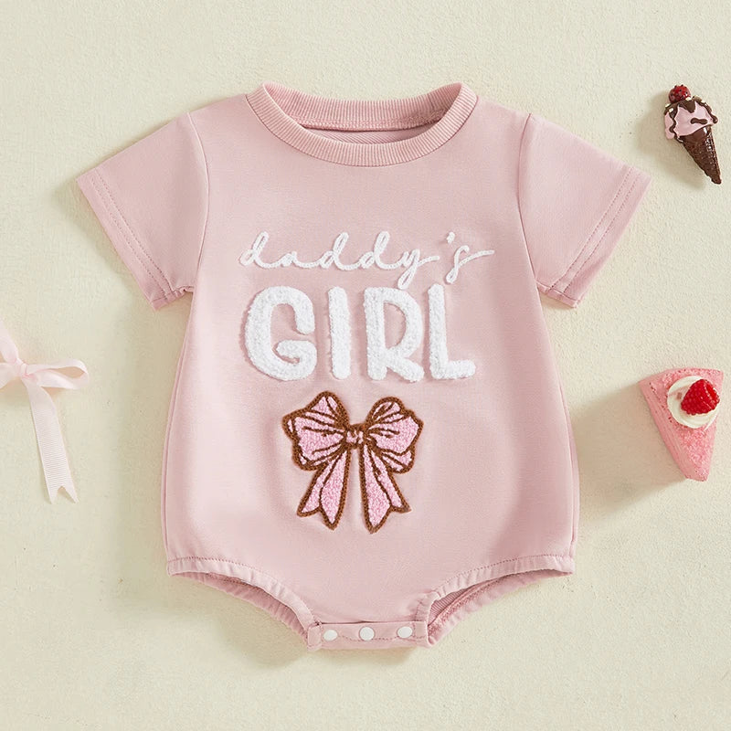 Side view of baby romper with ruffle sleeves