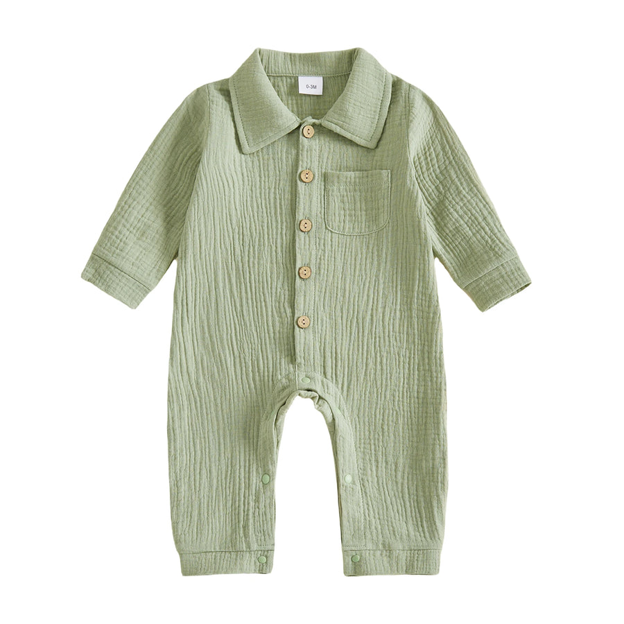 Matin Muslin Long-Sleeve Romper – detail 10