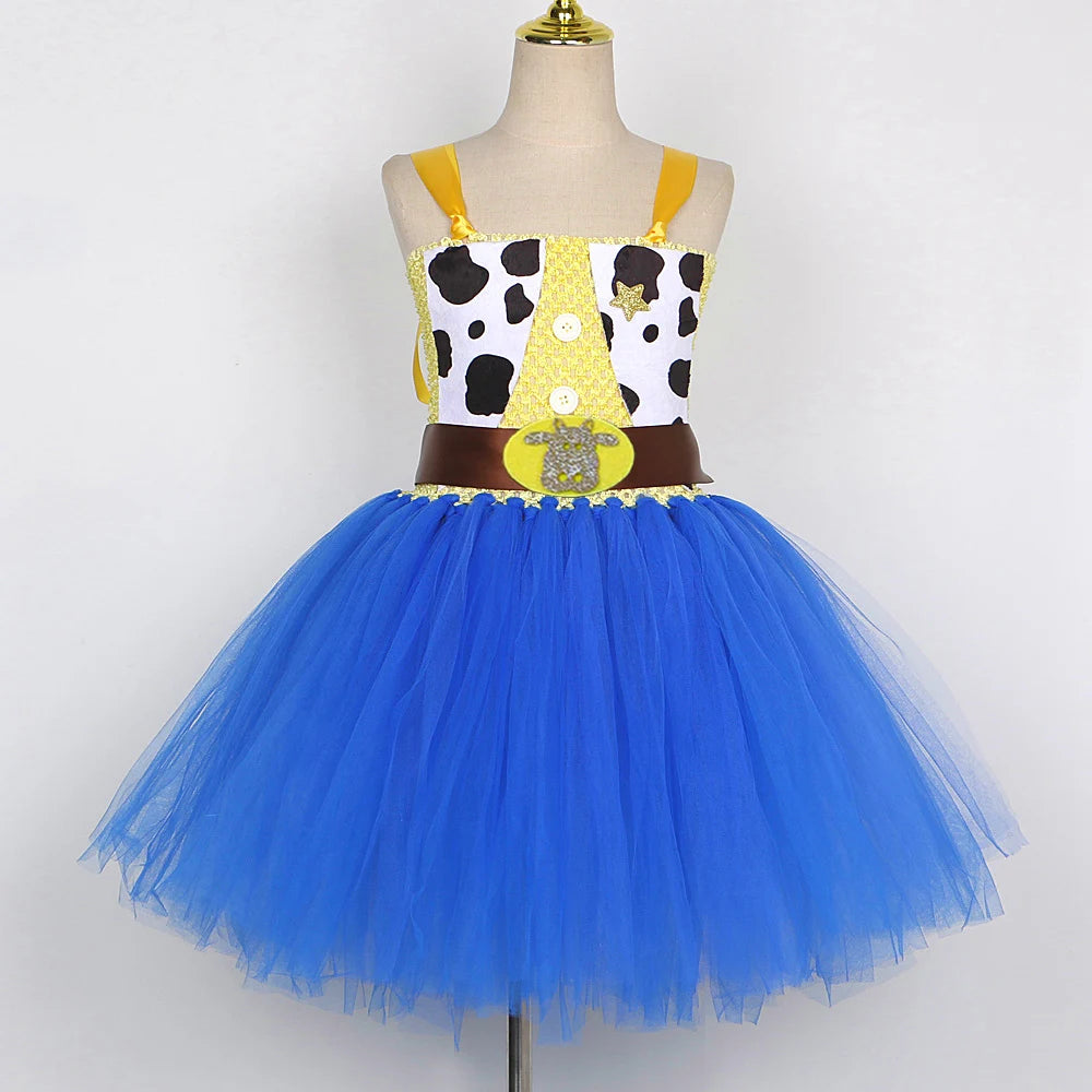 Cowgirl tutu dress side view on mannequin