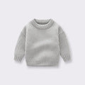 Soft Knit Cotton Sweater - Gray