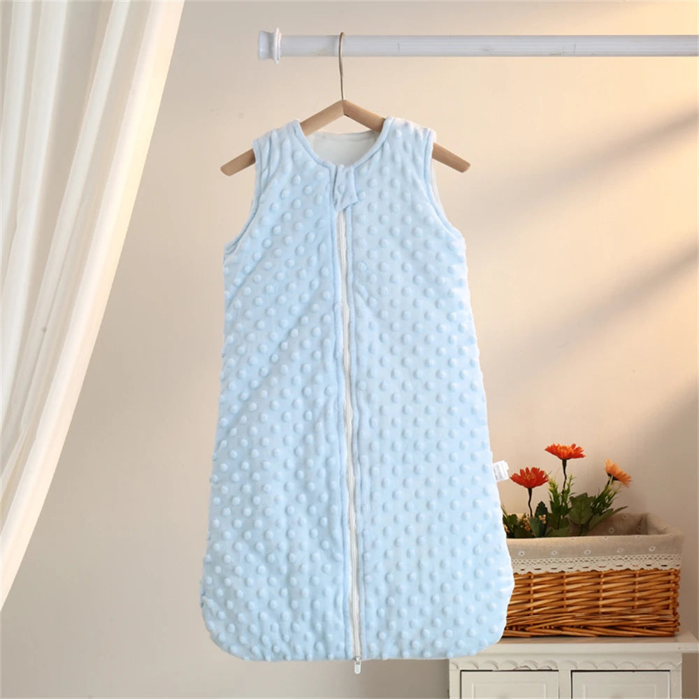Plush Velvet Sleep Sack - Sky blue, product view