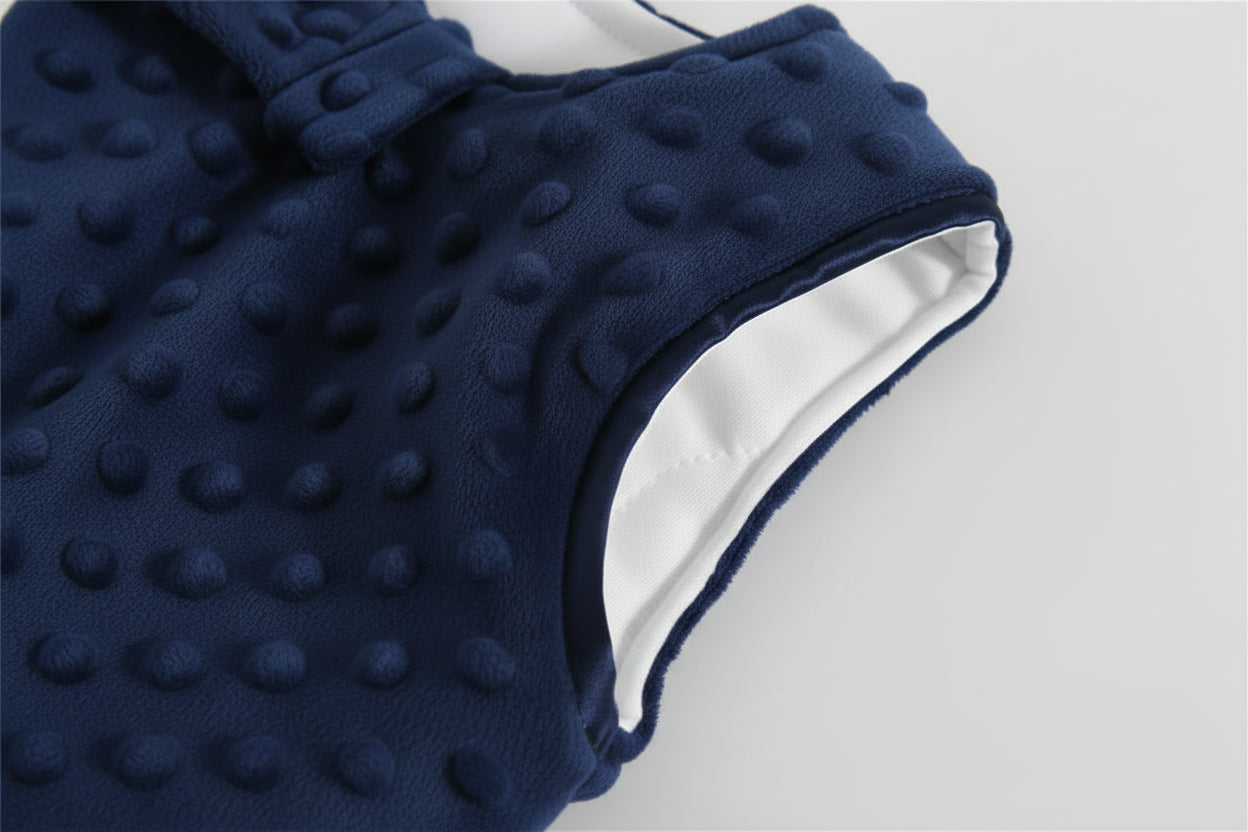 Plush Velvet Sleep Sack - Navy blue - 0-6 months