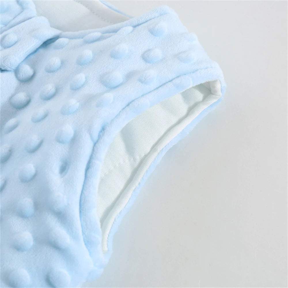 Plush Velvet Sleep Sack - Sky blue