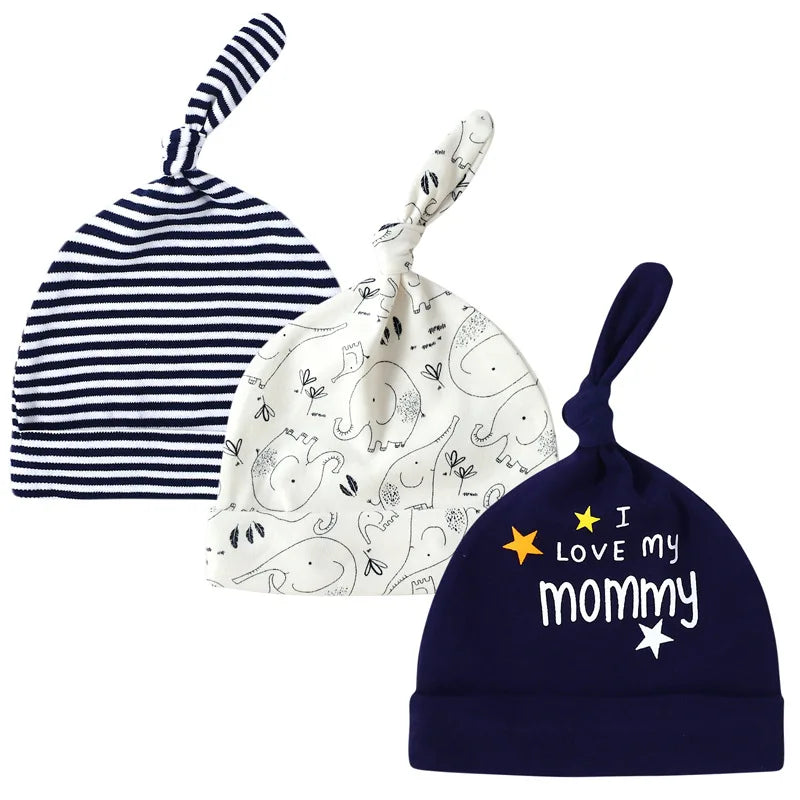 Cotton Cartoon Baby Cap Set