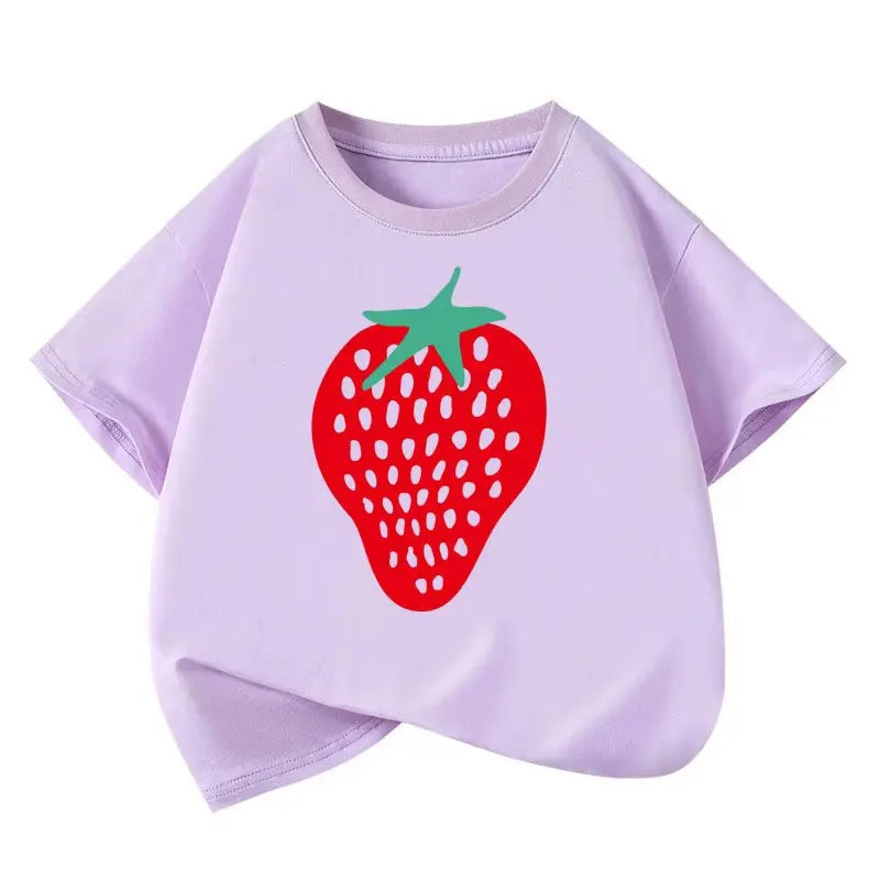 Kids’ Cotton-Blend Graphic School Tee – Brights