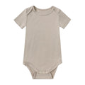 Soft Bamboo Short Sleeve Bodysuit - Stone