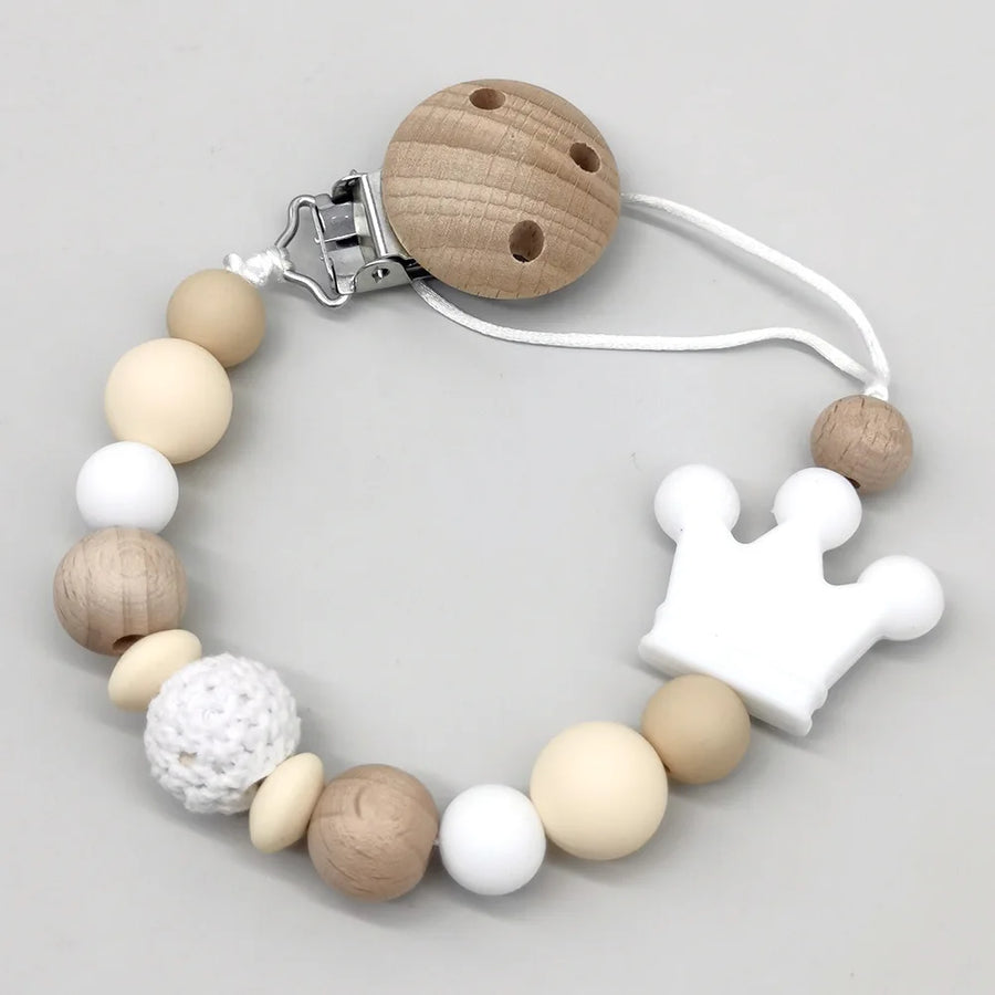 Wooden Bead Pacifier Clip, product view 7