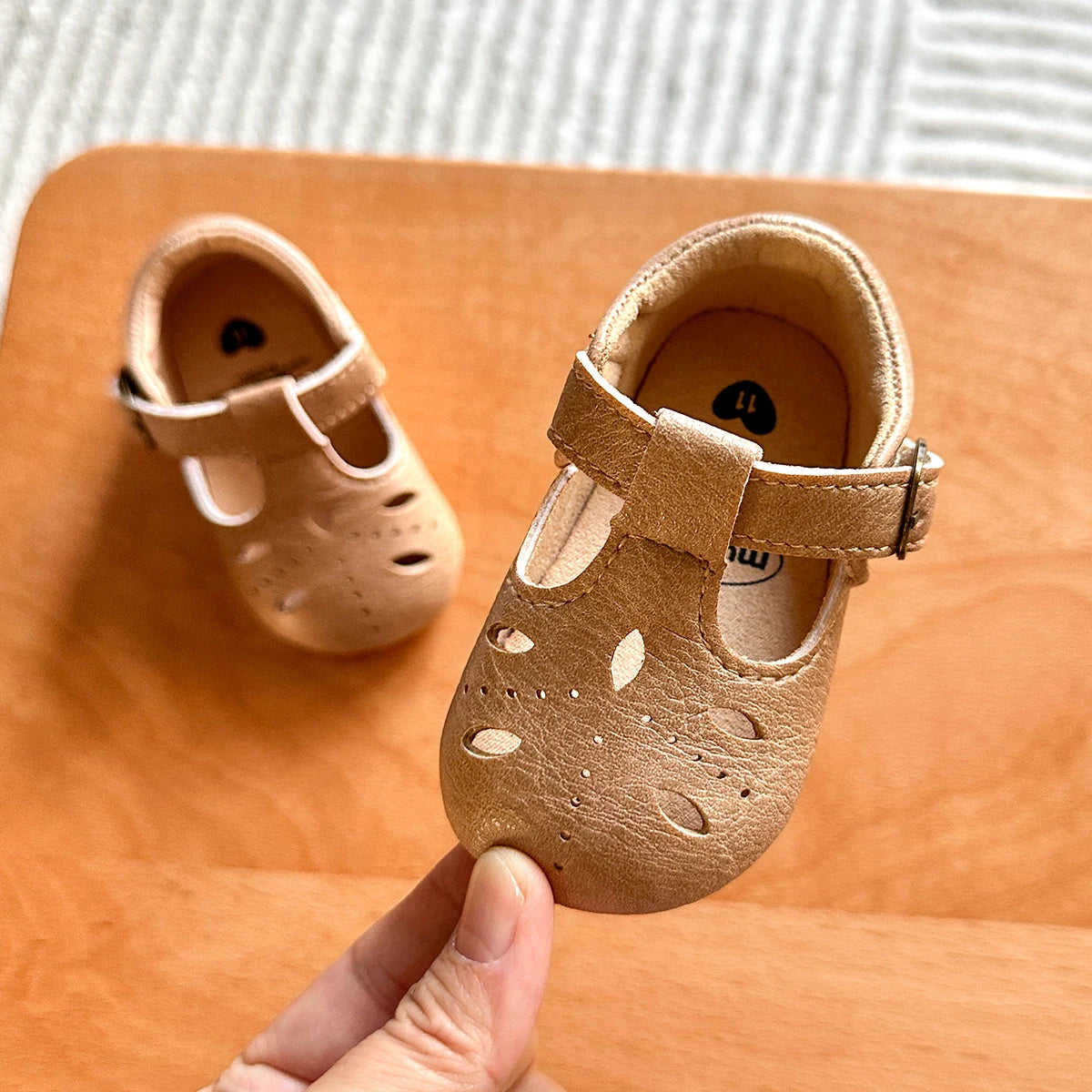 Champagne Soft Sole Baby First Walkers