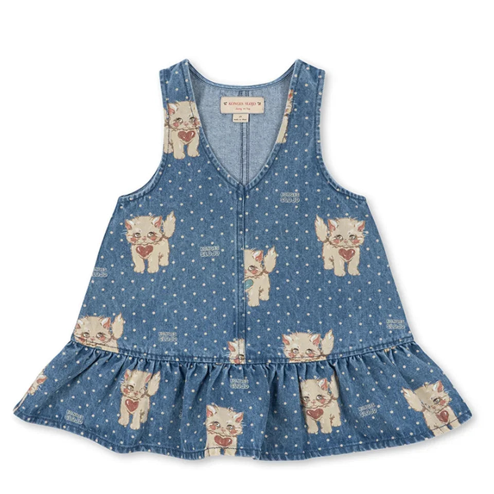 Petit Denim Marcel Bear Dress – product view