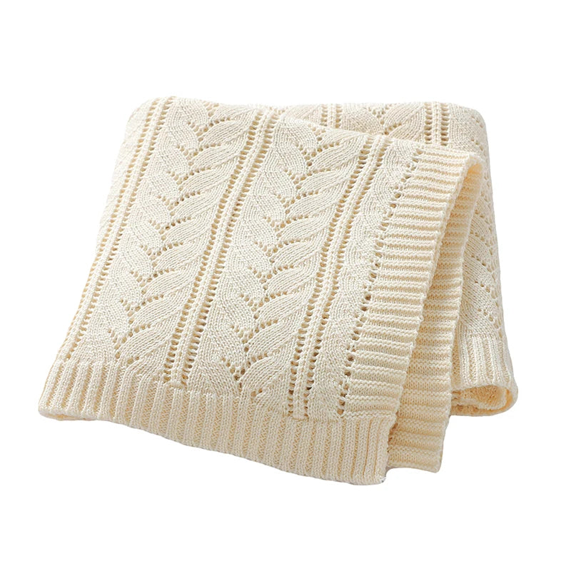 Knitted Cotton Baby Swaddle Blanket