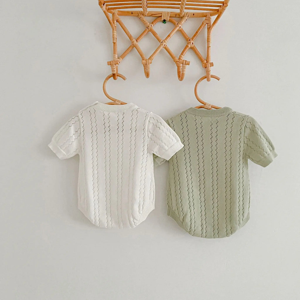 Jordan Thin Knit Short Sleeve Romper