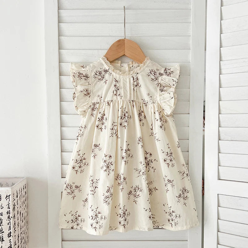 Ruffle lace sleeveless baby romper or dress style