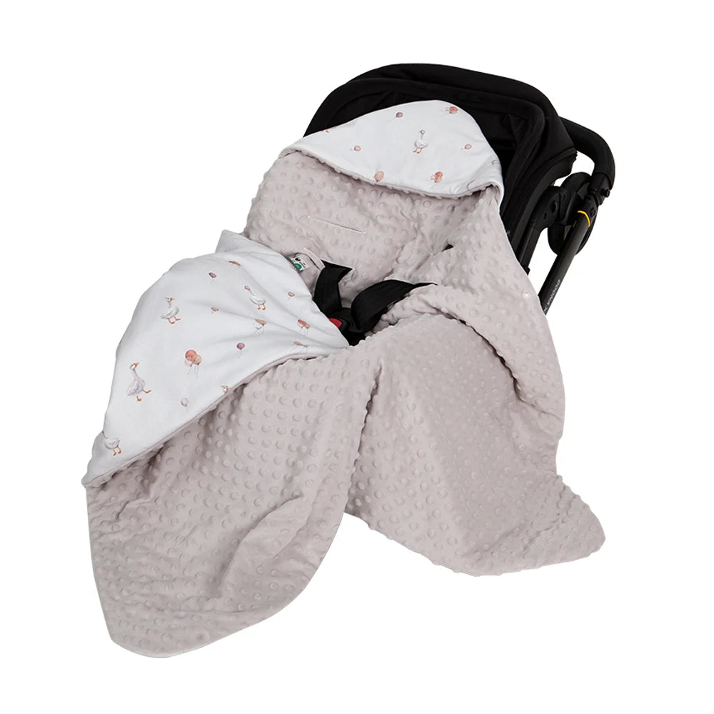 Windproof Hooded Baby Blanket in Animal Color