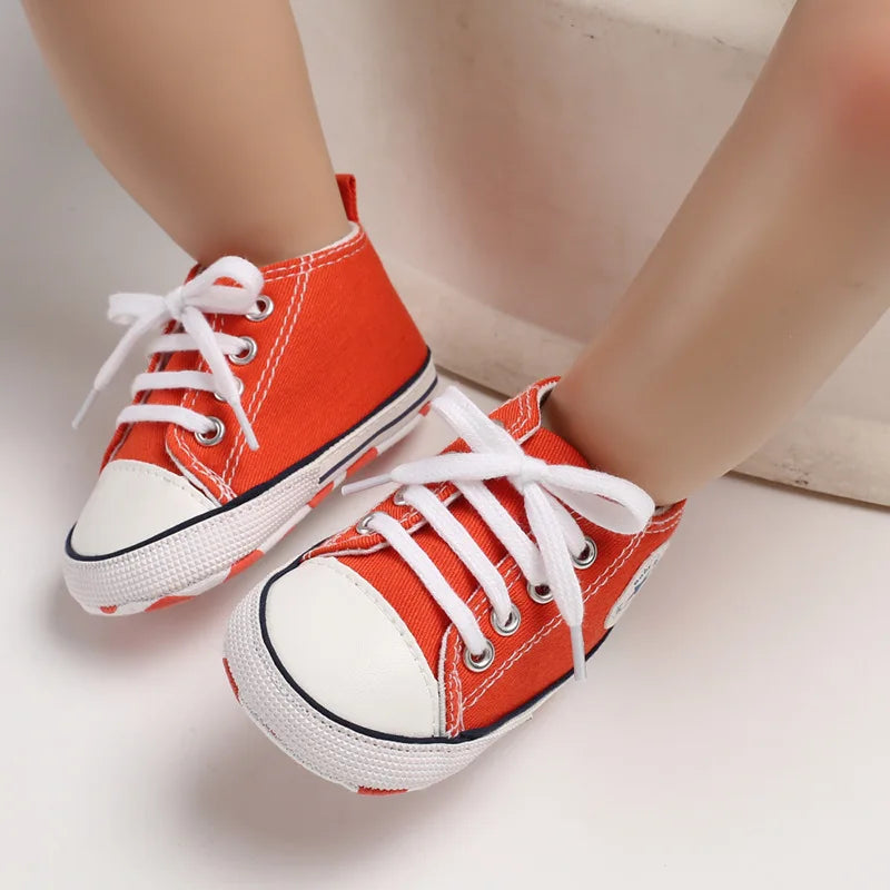 Orange Classic Canvas baby sneakers
