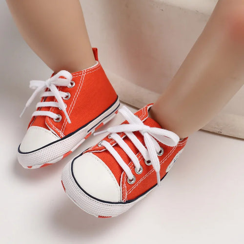 Orange Classic Canvas baby sneakers
