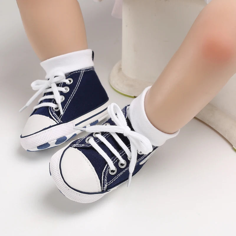 Navy Blue Classic Canvas baby sneakers