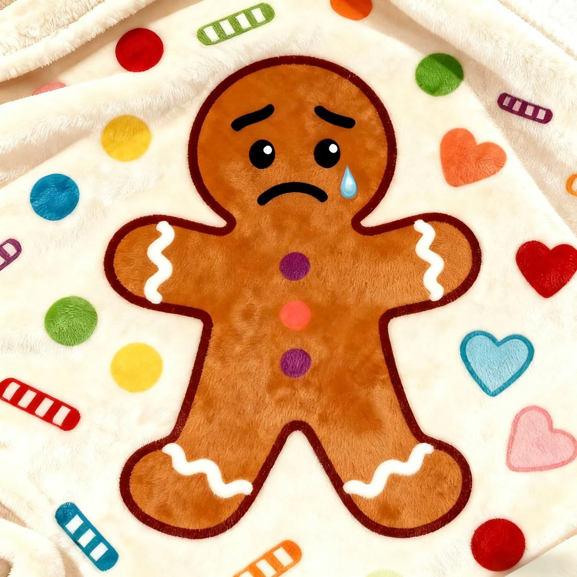 Teary Gingerbread Throw Blanket